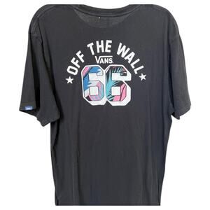 Vans Off The Wall Black Graphic Tee - L